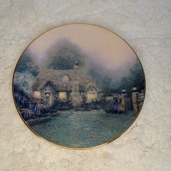 Thomas Kinkade Limited Edition Cottage Plates ( Set of Two) - Picture 7 of 12